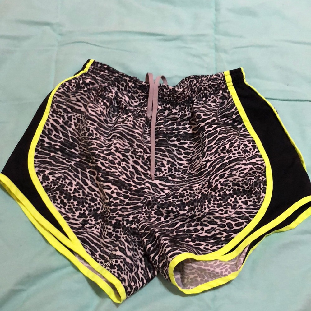 Leopard and Volt Nike Running Shorts